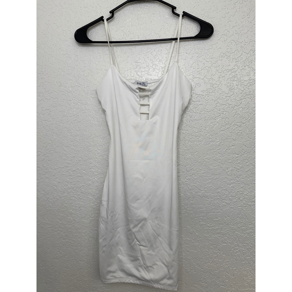 Rue21 White Mini Dress Cut Out Bodycon Sleeveless Party Club Womens‎